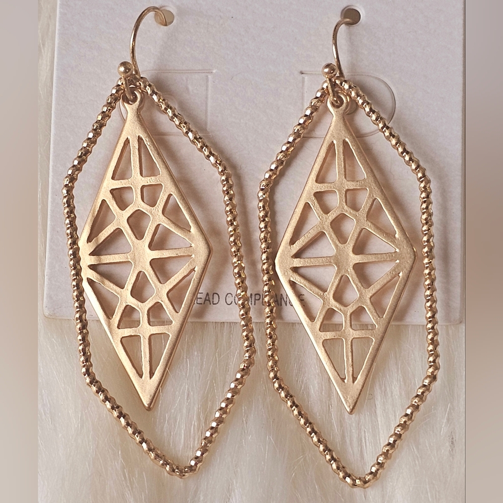 Diamond cutout earrings